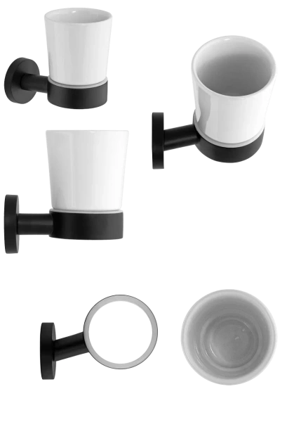 Стакан Remer Guest GS15NO, черный матовый 