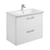 Roca THE GAP ORIGINAL Тумба подвесная 777x412x600 мм. для раковины 800 мм, с 2 ящиками, белый глянец (ZRU9302877)