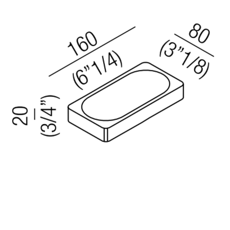 Agape Surf Мыльница, настольный, цвет: белый 