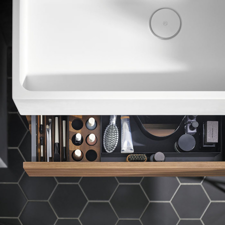 BURGBAD Crono Раковина накладная прямоугольная 81,4х50х15 см, цвет белый, с 1 отв под смеситель 