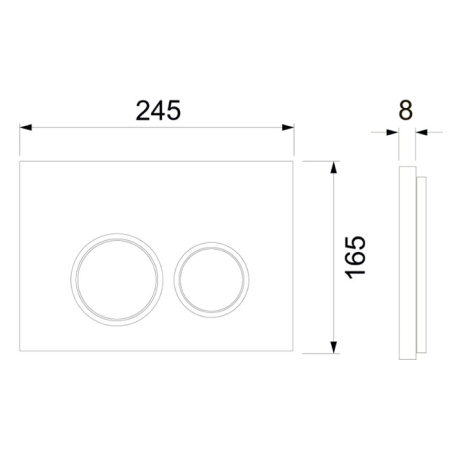 TECEspring Панель смыва с круглыми кнопками, черный матовый 