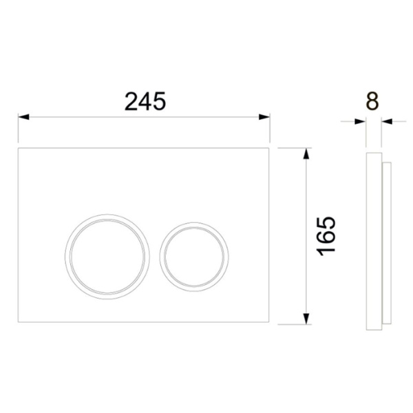 TECEspring Панель смыва с круглыми кнопками, черный матовый 