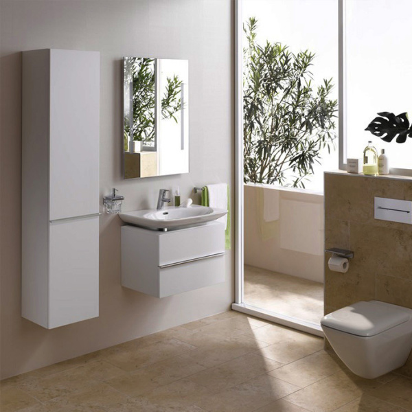 Laufen Palace Шкаф подвесной, 350х335х1650мм, с 1 дверцей, петли справа, 4 стеклянные полки, цвет: белый матовый  (СПЕЦЦЕНА с нашего склада!) 