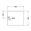 Duravit  Stonetto Поддон композитный  прямоугольный  900x800х50mm, d90, цвет Песочный 