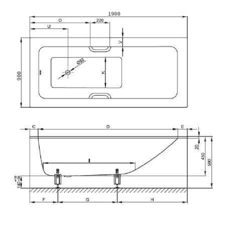 BETTE Ножки для ванны (комплект) (продаем только с ваннами!) 