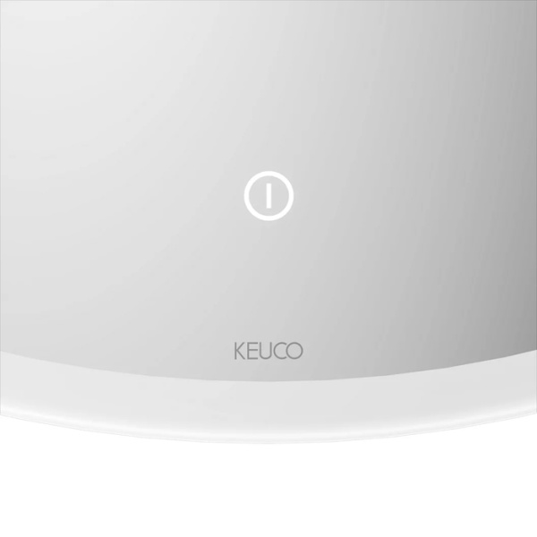 Keuco Зеркало с подсветкой круглое D1000мм с регулировкой тона, с обогревом, IP 44, рама по периметру: стакан матовый сенсорный датчик 