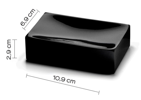 Gedy Sofia, настольная мыльница, цвет черный матовый 