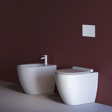 Catalano SFERA Биде напольное 55x35, с 1 отв. под смеситель, покрытие Cataglaze+, без крепежа, цвет белый глянцевый 