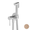 Newform Idroscopini Смеситель с гигиеническим душем, держатель, шланг 120 см, наружная часть (для 31093) цвет: Copper Satin