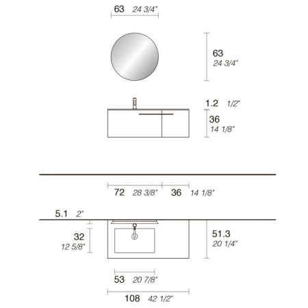 NOORTH milldue edition One Наценка за отделку боковой стенки 51хh36см, меламин 