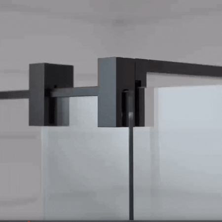 Дверь в нишу сдвижная 120 см (117-119x200) Novellini H Style HSTYLE120D-1H, правая, профиль Black Matt, стекло прозрачное CrystalClear 