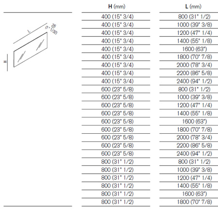 Agape Nudo Зеркало настенное 180x60x2.6 см 