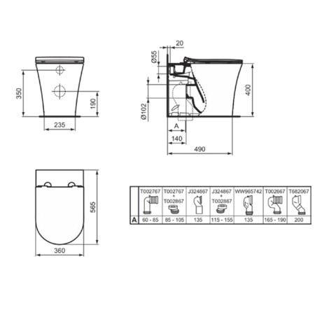 Ideal Standard La Dolce Vita Сиденье SLIM для унитаза, с микролифтом, быстосъемное, для E263601 , цвет: белый глянец 