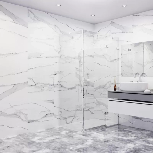 Плитка Remix Statuario 60x120 Polished (2 шт.в уп) холодный тон прожилок 