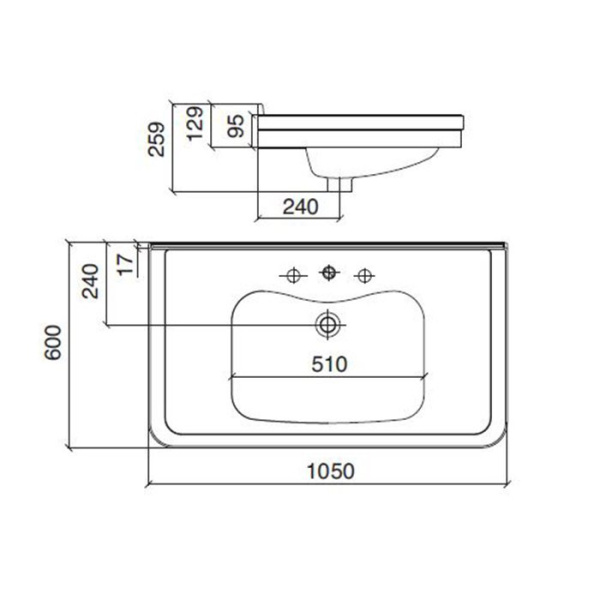 Sbordoni Neoclassica Металлическая структура 97х54,5хh76см для раковины 5700 (2 ножки), цвет: никель (продаем с раков 5700*3 со склада!) 