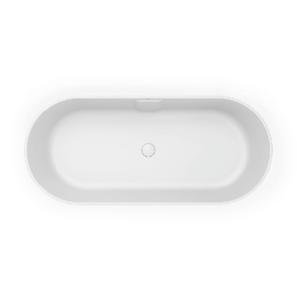 Jacuzzi Moorea Ванна отдельностоящая из композита 170x75x60.5 см, слив-перелив, сифон, регулир.ножки, цвет белый матовый 