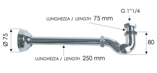 Сифон 1”1/4 Remer 971114 
