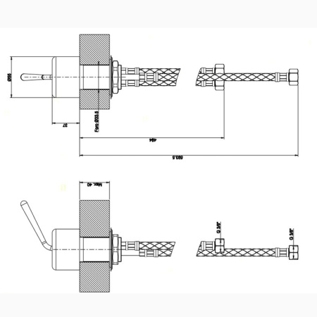 Gessi Goccia Рычаг удаленного управления, цвет: хром 