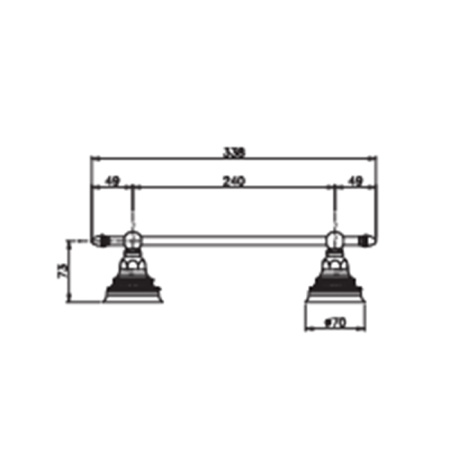 Nicolazzi Impero Полотецедержатель одинарный 30 см, цвет: хром 