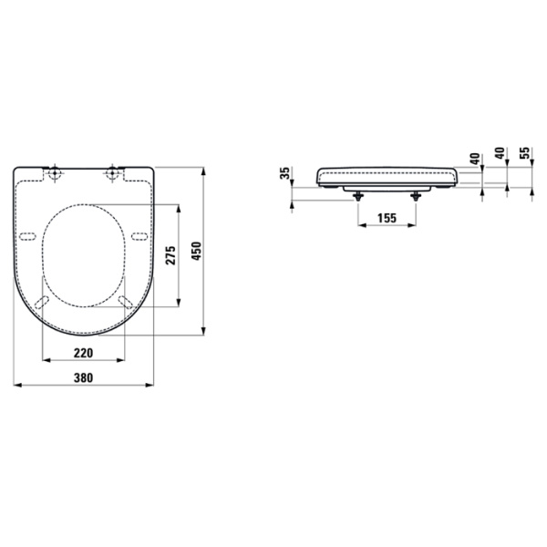 LAUFEN Pro New Сиденье Special съемное, для 82095.6/9, 82096.0/4-6, 82295.2/6, 82595.1/2, цвет белый/микролифт 
