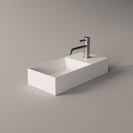 Alice Spy Раковина 55x25хВ11, накладная/подвесная, с отверстием под смеситель, белый глянцевый 