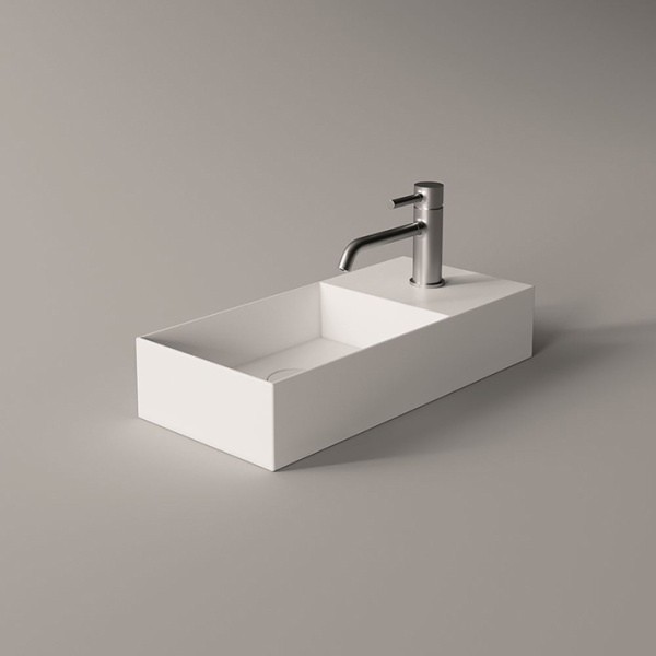 Alice Spy Раковина 55x25хВ11, накладная/подвесная, с отверстием под смеситель, белый глянцевый 