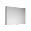 BURGBAD Eqio Зеркальный шкаф с гориз светодиод подсв.1000х800х170 мм,2 зерк двери с обоих сторон, стекл полки.выкл.подсв умыв, цвет K0040