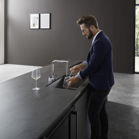 HG Aquno Select M81 Кухонный смеситель однорычажный, 250, с вытяжным душем, 2jet, sBox, цвет хром 