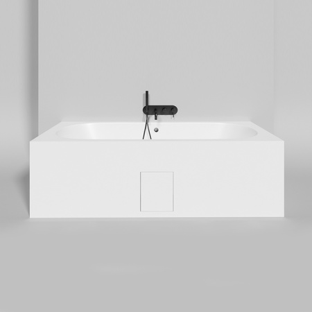 Salini ORNELLA AXIS 190 Встраиваемая ванна 1900х900х600мм, прямоугольная ,мат-л: S-Sense,  белый матовый (без слива-перелива!) 