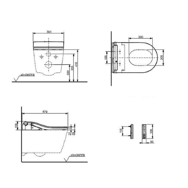 Сиденье для унитаза с функцией биде, TOTO, Washlet RW, шгв 391*579*108, цвет-белый (ст.арт. TCF801CG#NW1) (ПРОДАЕТСЯ ТОЛЬКО В КОМПЛЕКТЕ С ОСНОВНЫМ ИЗД 