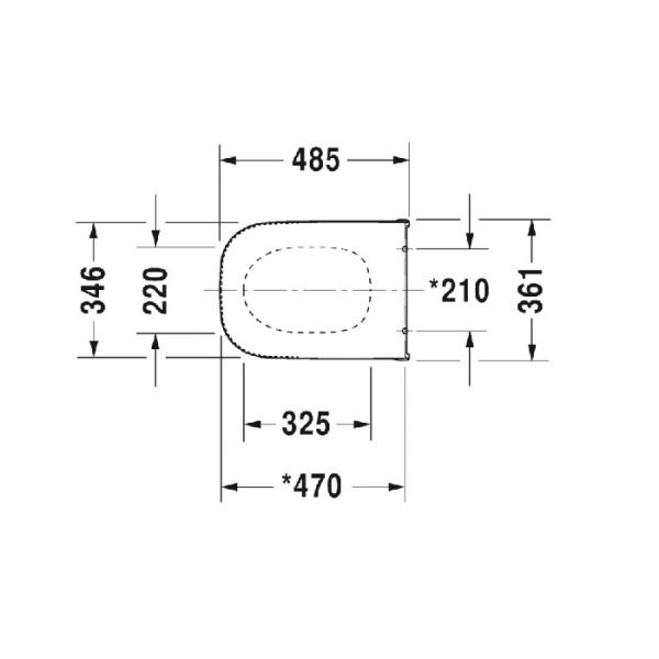 Duravit D-Code Сиденье для унитаза удлиненное , без микролифта, цвет белый 