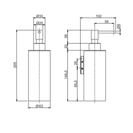 Fima Carlo Frattini Spillo Steel Дозатор для жидкого мыла, подвесной, цвет: нержавеюшая сталь 