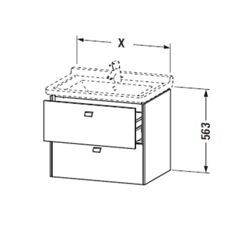 Duravit Starck 3 Раковина двойная 1300х485 мм с 2мя отверстиями под смеситель , с переливом, цвет белый 