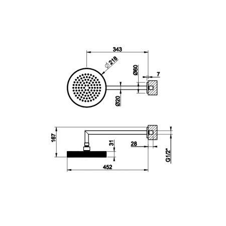 Gessi Anello/Ingranaggio Душевая головка для настенного крепления, поворотная с шарниром, D218 мм,  цвет: хром 