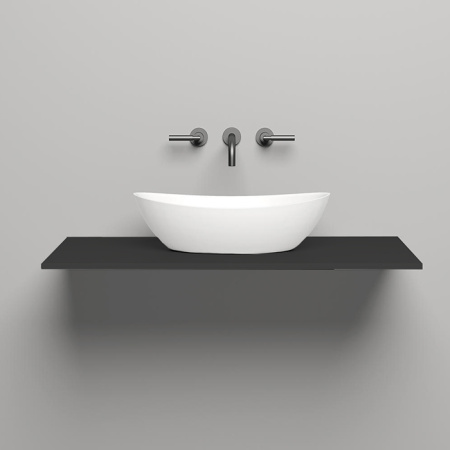 SALINI Столешница 1000х500х15 мм, из материалв S-Stone, цвет  матовый RAL 9011 