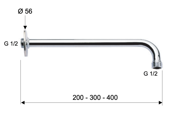Кронштейн для верхнего душа 30 см Remer 34330 
