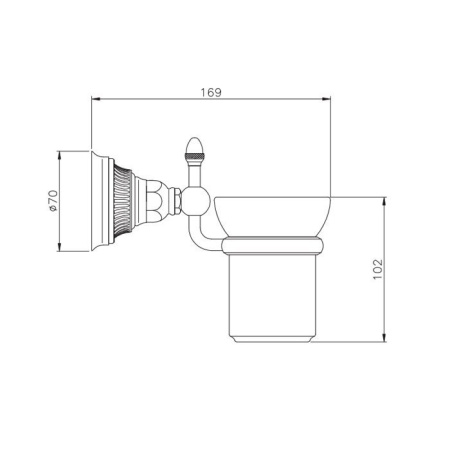 Nicolazzi Impero Стакан подвесной, цвет: золото 