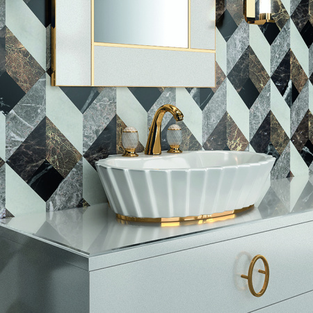 OASIS STRADIVARI Бра 260х110х750 мм., двойное, фурнитура золото 