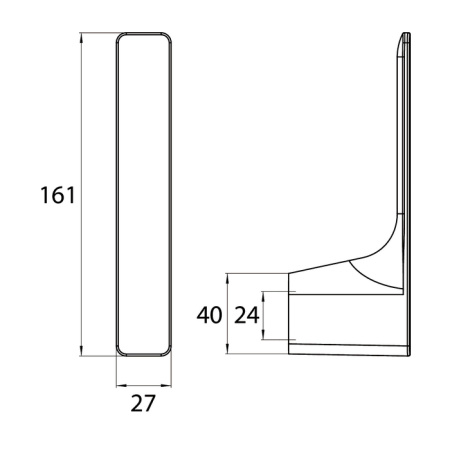 Emco Art запасной держатель т/б, вертикальный, цвет хром 