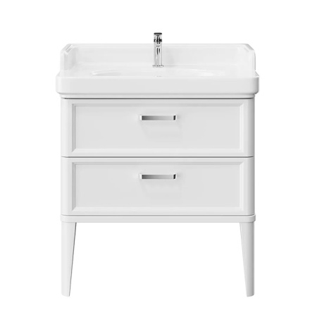 Kerama Marazzi Тумба POMPEI напольная с 2 ящиками 80, белая глянцевая (замена PO.N.80.2\WHT) 