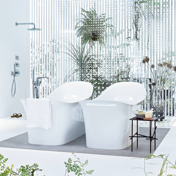 AX Urquiola Ванна свободностоящая мин. литье, 180х80x69см в комплекте со сливом, цвет: белый 