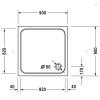 Duravit  D-Code Поддон акриловый квадратный  900x900х85mm, d90, цвет белый 