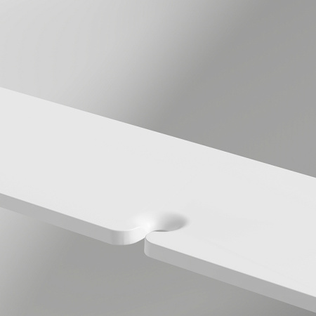 SALINI Полка для ванны Gabbiano Basic 900х200х30 мм. установка на отдельностоящие ванны Salini шириной до 870 мм, S-Stone, матовый белый 