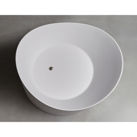 ANTONIO LUPI DUNE Ванна отдельностоящая 1720х1680х645 мм., с нажимным донным клапаном, сифоном и гибким шлангом, Cristalplant, цвет белый 