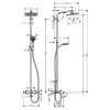 HG Crometta Showerpipe E 240: термостат для ванны, стойка с верхним душем 240х240мм, ручной душ со шлангом 160мм, цвет хром 