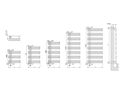 Cordivari Kelly, полотенцесушитель водяной 1406/500, цвет хром 