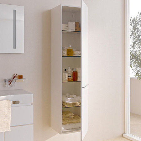 Laufen Palace Шкаф подвесной, 350х335х1650мм, с 1 дверцей, петли справа, 4 стеклянные полки, цвет: белый матовый  (СПЕЦЦЕНА с нашего склада!) 