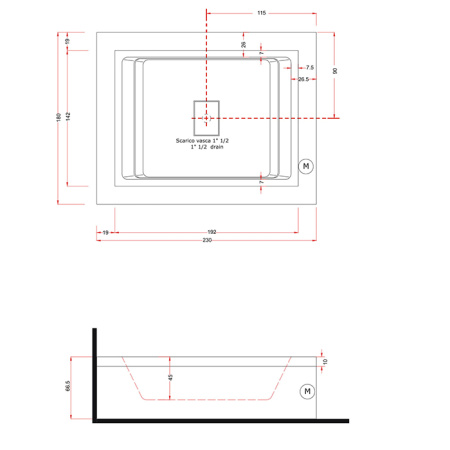 Treesse Fusion 230 Ванна  230x180xh67см, с гидромассажем, с фронт.панелью, хромотерапия по периметру LED, стабилизатор температуры воды, цвет: белый 