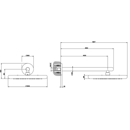 Gessi Goccia Верхний душ для настенного крепления Ø306мм, цвет: белый 