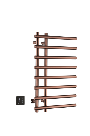 Полотенцесушитель электрический круглый сухой COPPER BRUSHED 